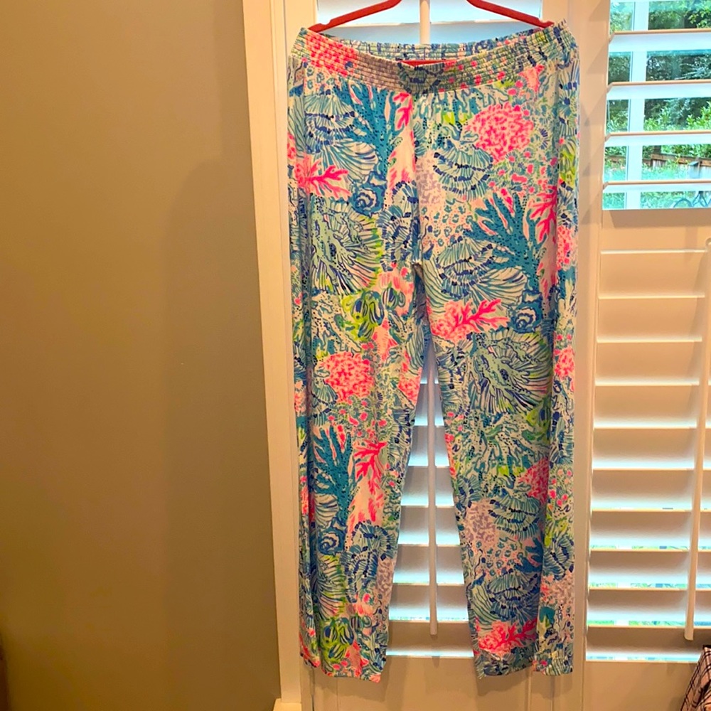 Lilly Pulitzer palazzo type pants size Large